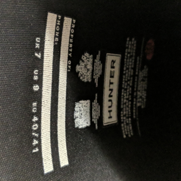 Hunter boot wedge black 9 us - Picture 4 of 8